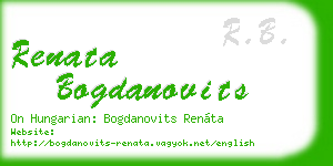 renata bogdanovits business card